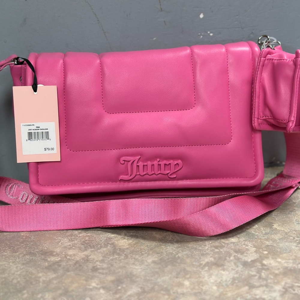 NEW Juicy Couture Pink Crossbody Shoulder Bag